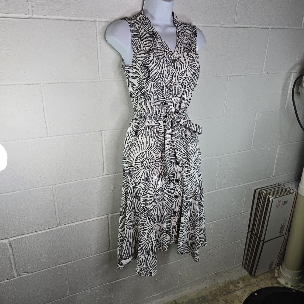 Whbm Seashell Nautilus Nautical Button Up Sleevel… - image 7